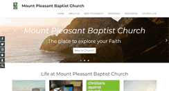 Desktop Screenshot of mountpleasantchurch.com